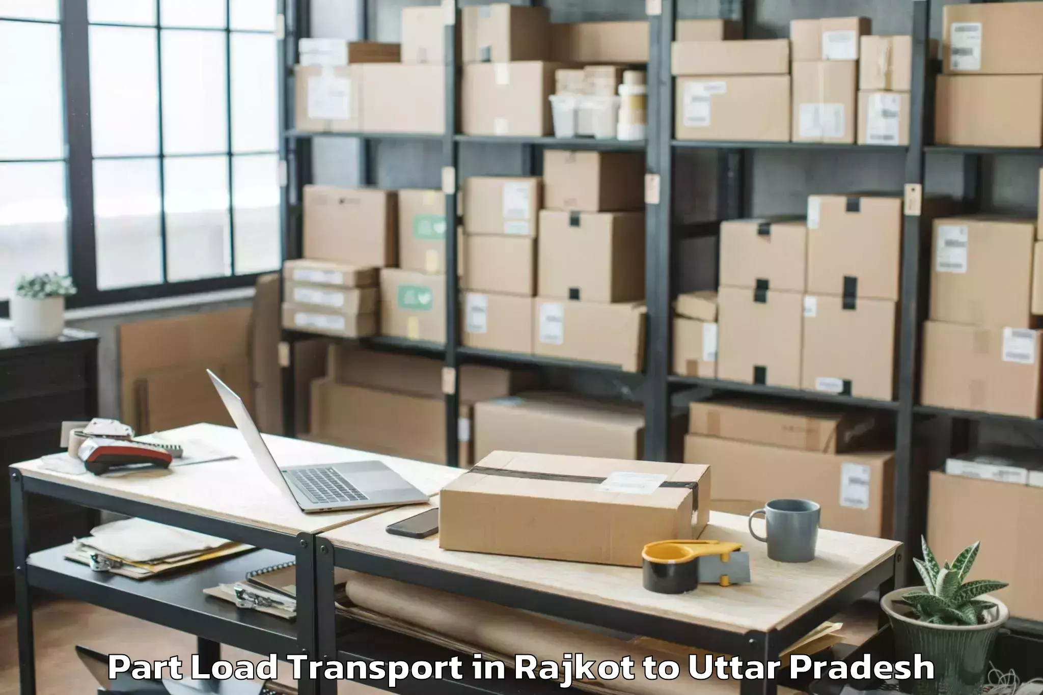 Leading Rajkot to Aonla Part Load Transport Provider